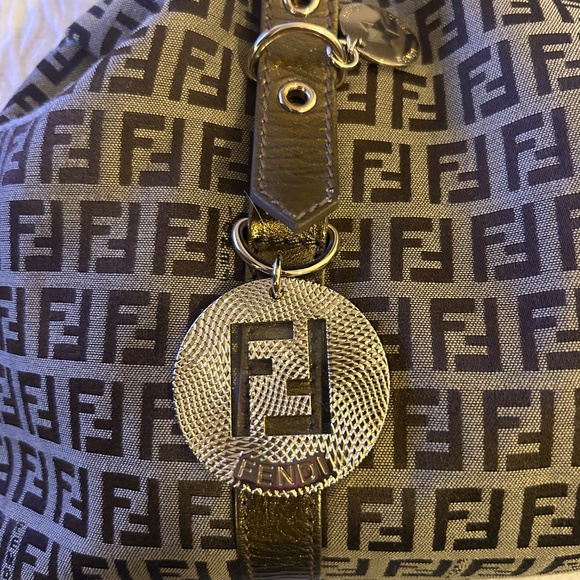 Fendi Tan and Brown Monogram Shoulder Bag - Picture 6 of 15